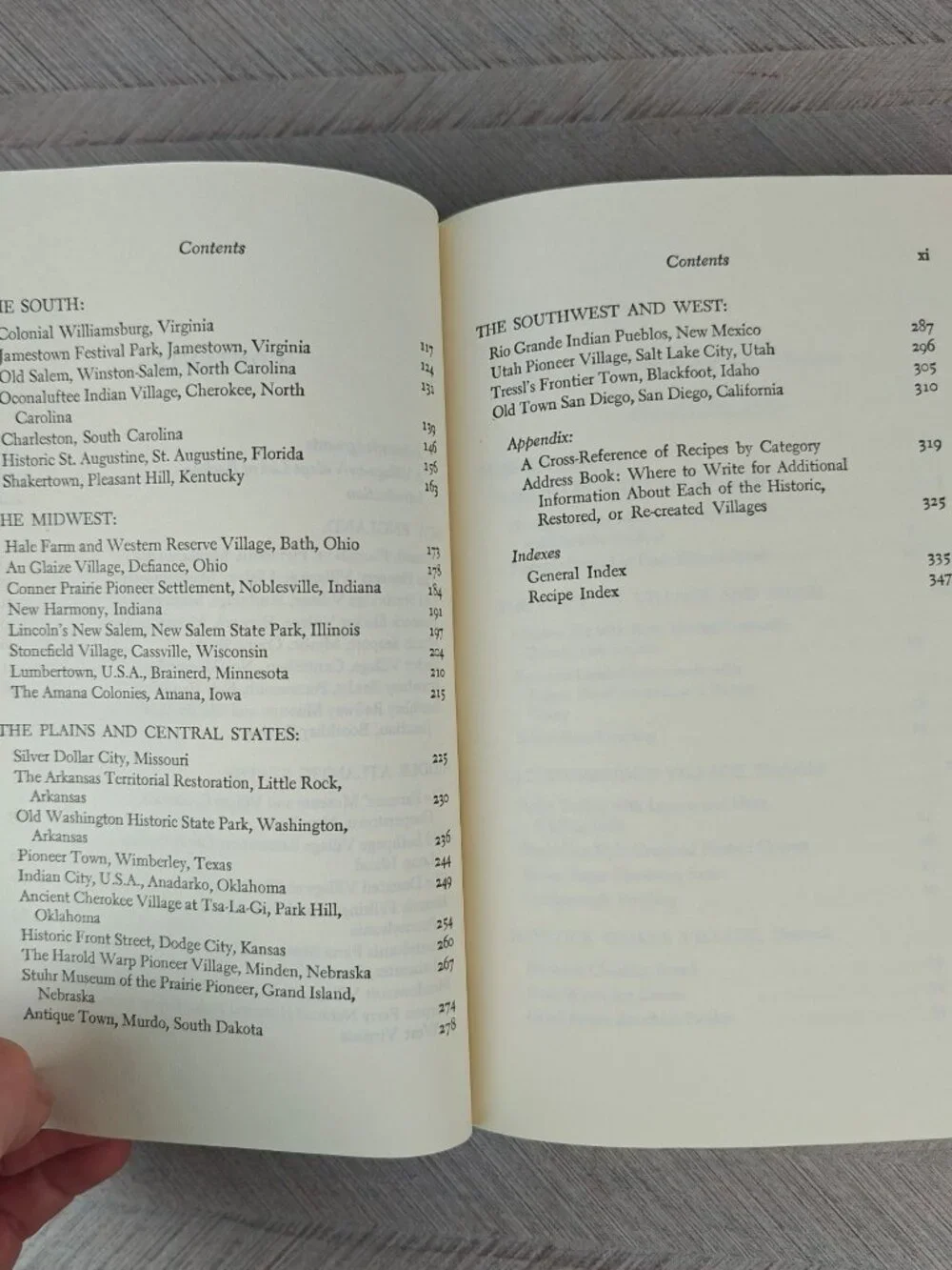 Recipes From America's Restored Villages Jean Anderson 1975 Hardcover Cookbook